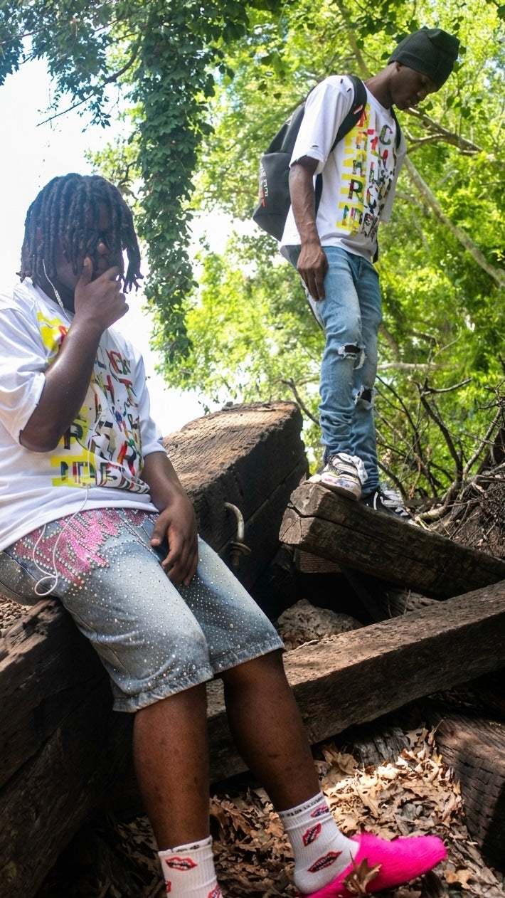 IDENTITY COLORFUL ALPHABET TEE (WHITE)