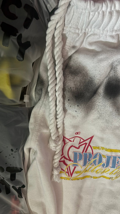 IDENTITY FLAG ACID WASH SWEATS(WHITE)