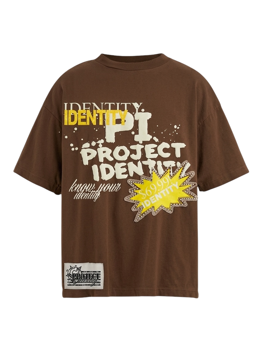 IDENTITY DISCOUNT TEE(BROWN)(LIMITED STOCK)